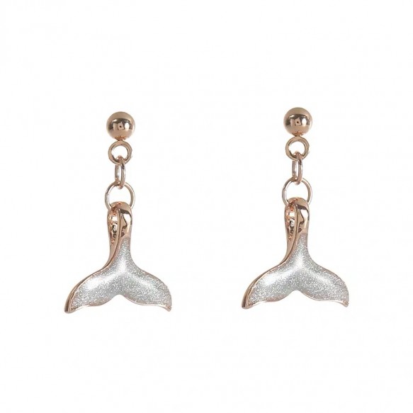 Grey Mermaid Tail Shimmer Earring