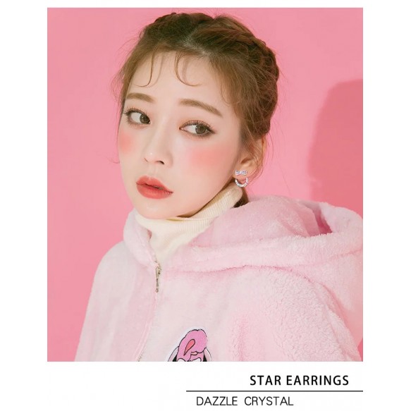 Dazzle Crystal Ribbon Eclipse Earring