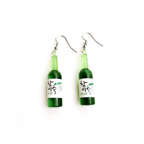 Soju Green Bottle Earring 