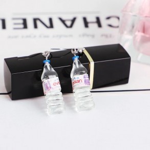 Evian Mineral Bottle Earring 