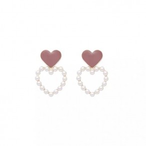 Double Hearts Pearl Series Earring 