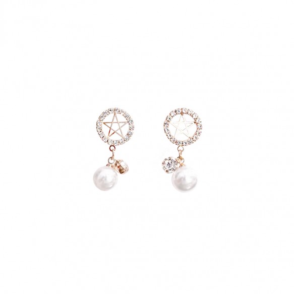 Star Charm Rose Gold Earring