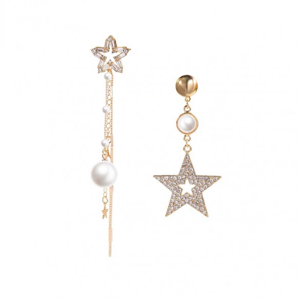 Crystallise Gold Stars Earring